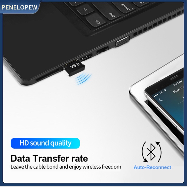 Usb Nhận Tín Hiệu Bluetooth 5.0 Cho Máy Tính, Laptop
