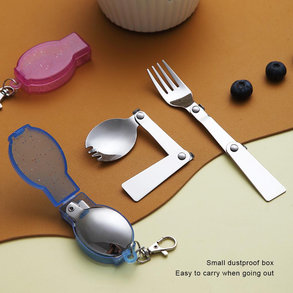 Bộ Muỗng Nĩa Bằng Thép Không Gỉ Có Thể Tái Sử Dụng Tiện Lợi