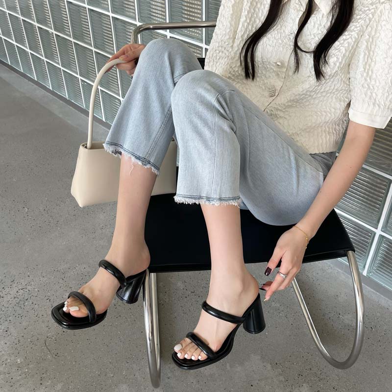 Giày Sandal Cao Gót Hở Ngón Đế Dày 101.2kg Thời Trang Dành Cho Nữ