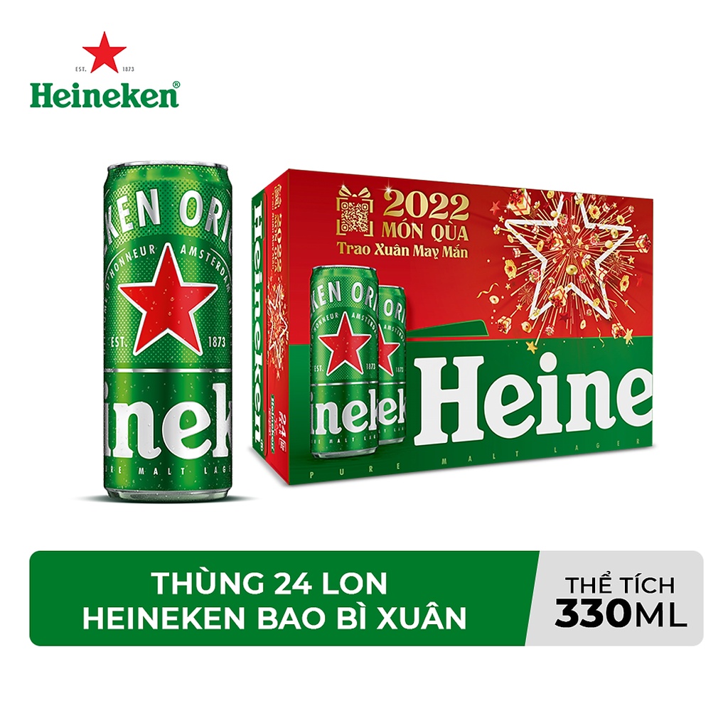 BIA HEINEKEN LON CAO 330ML