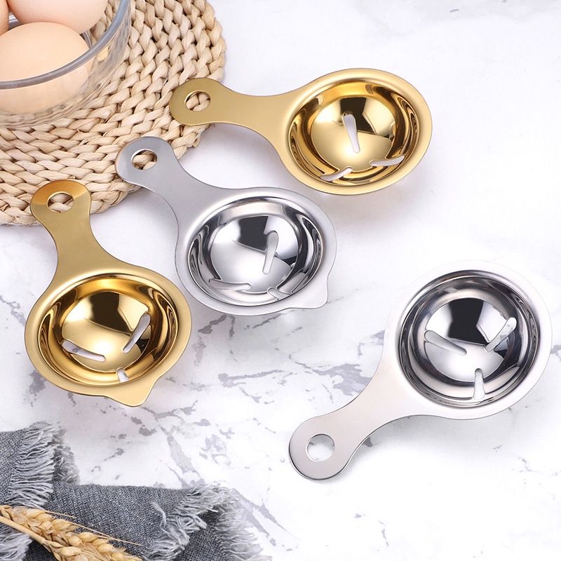 Muỗng tách lòng trắng đỏ trứng inox 304 dụng cụ lọc trứng làm bánh sáng bóng cao cấp hcm
