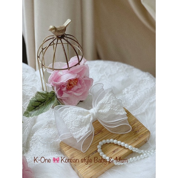 Kẹp tóc nơ to cho bé và bạn nữ