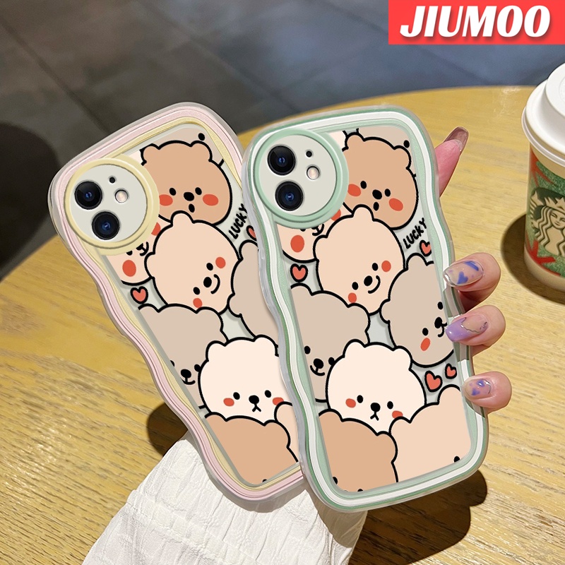 Ốp Điện Thoại Viền Gợn Sóng Hình Gấu Nhỏ Nhiều Màu Dễ Thương Cho VIVO Y71 Y71i