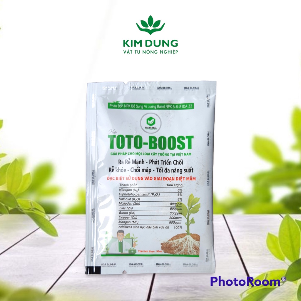 Phân bón NPK bổ sung vi lượng 6-6-8, giúp ra rễ, mát cây, phát chồi - TOTO BOOST