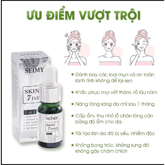 Serum giảm thâm mụn rỗ - Skin 7 Days 5ml