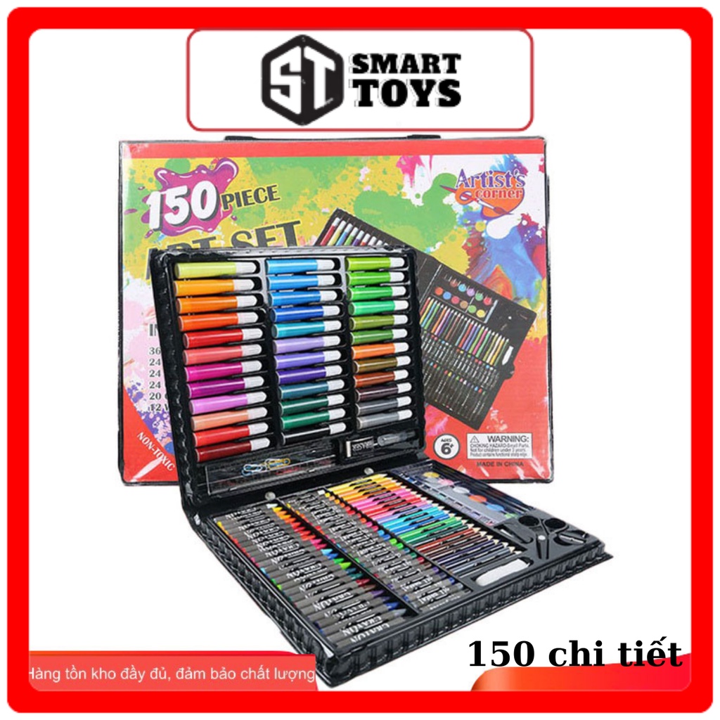 Hộp màu 150 chi tiết, 208 chi tiết, 86 chi tiết cho bé tô màu Smart Toy
