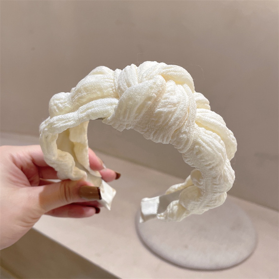 Băng Đô Cài Tóc Bằng Xốp Sọc Caro Trắng Thời Trang Cho Nữ