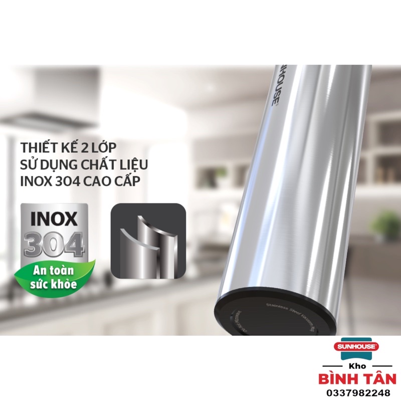 Bình giữ nhiệt INOX 304 SUNHOUSE 450ml KS-TU450I