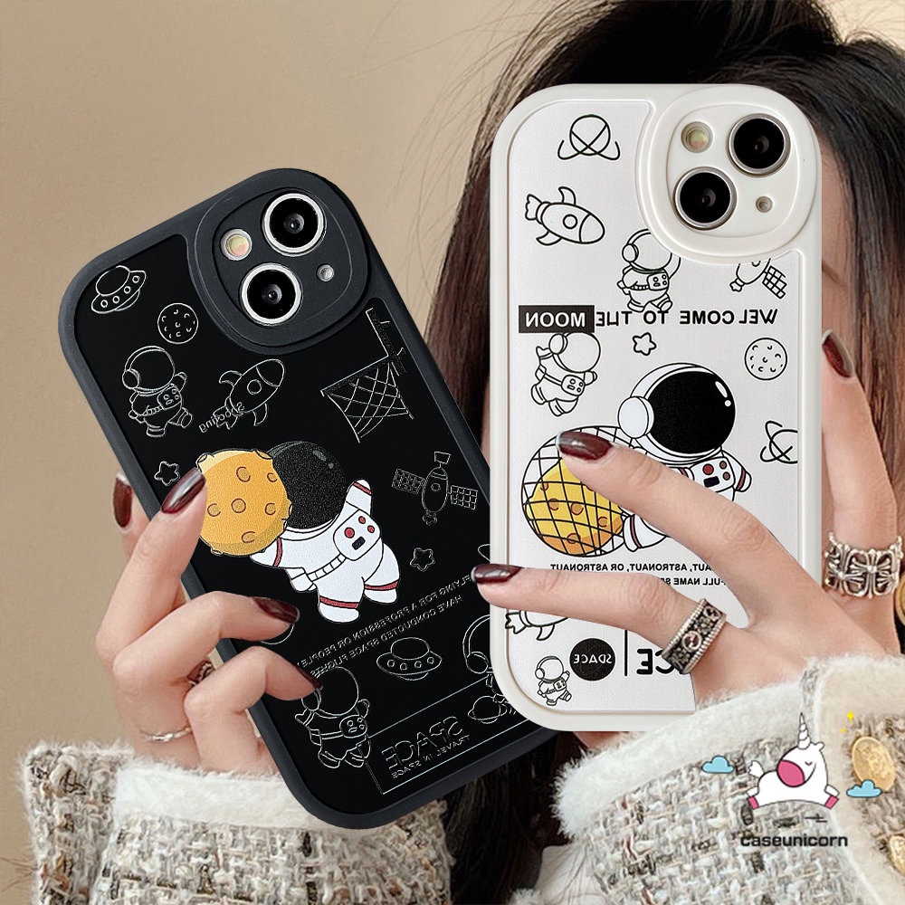 NASA Ốp Điện Thoại TPU Mềm Họa Tiết Phi Hành Gia Hoạt Hình Cho iPhone 7 8 6 6s 14 Plus 14 11 13 12 Pro MAX XR X XS MAX SE 2020