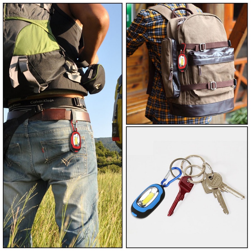 Móc Khóa Đèn Pin Bỏ Túi 3 Chế Độ Sáng Tiện Dụng