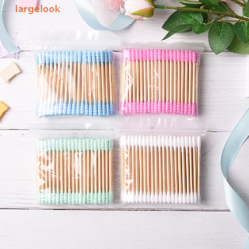 Túi 100 Tăm Bông Cotton Hai Đầu Màu Sắc Kẹo Ngọt