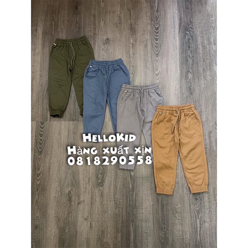 Quần jogger kaki (huy hiêu) bé trai & bé gái