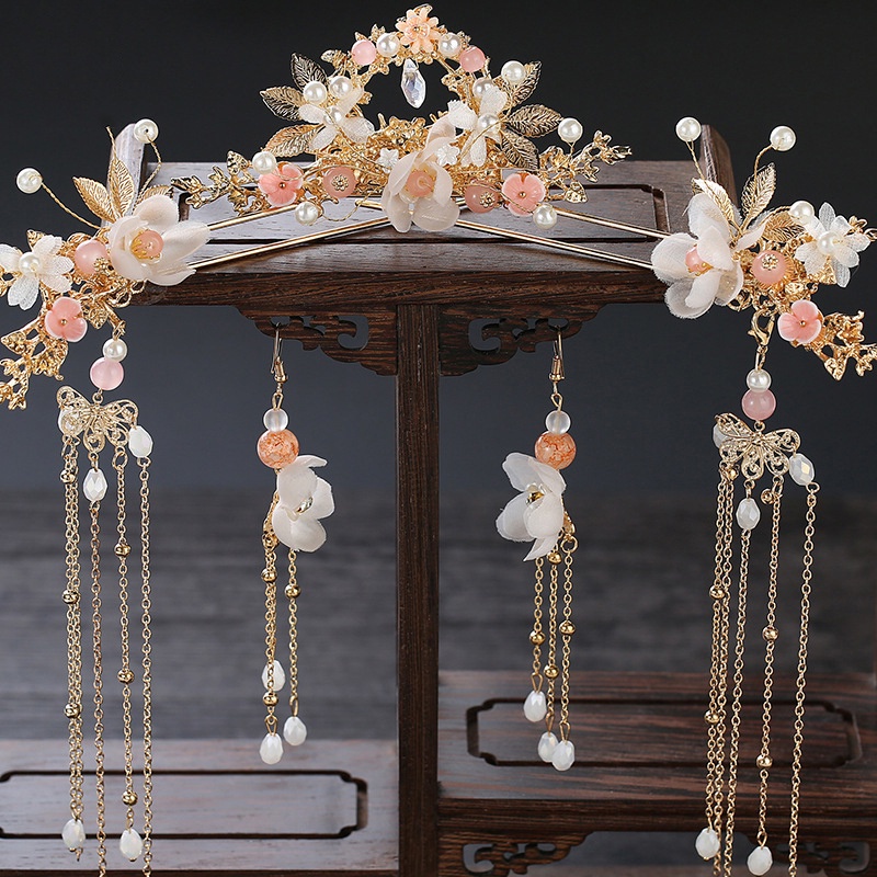 Trâm Cài Tóc Hình Vương Miện Phong Cách Trung Hoa Cổ Điển Cho Cô Dâu JP YKD