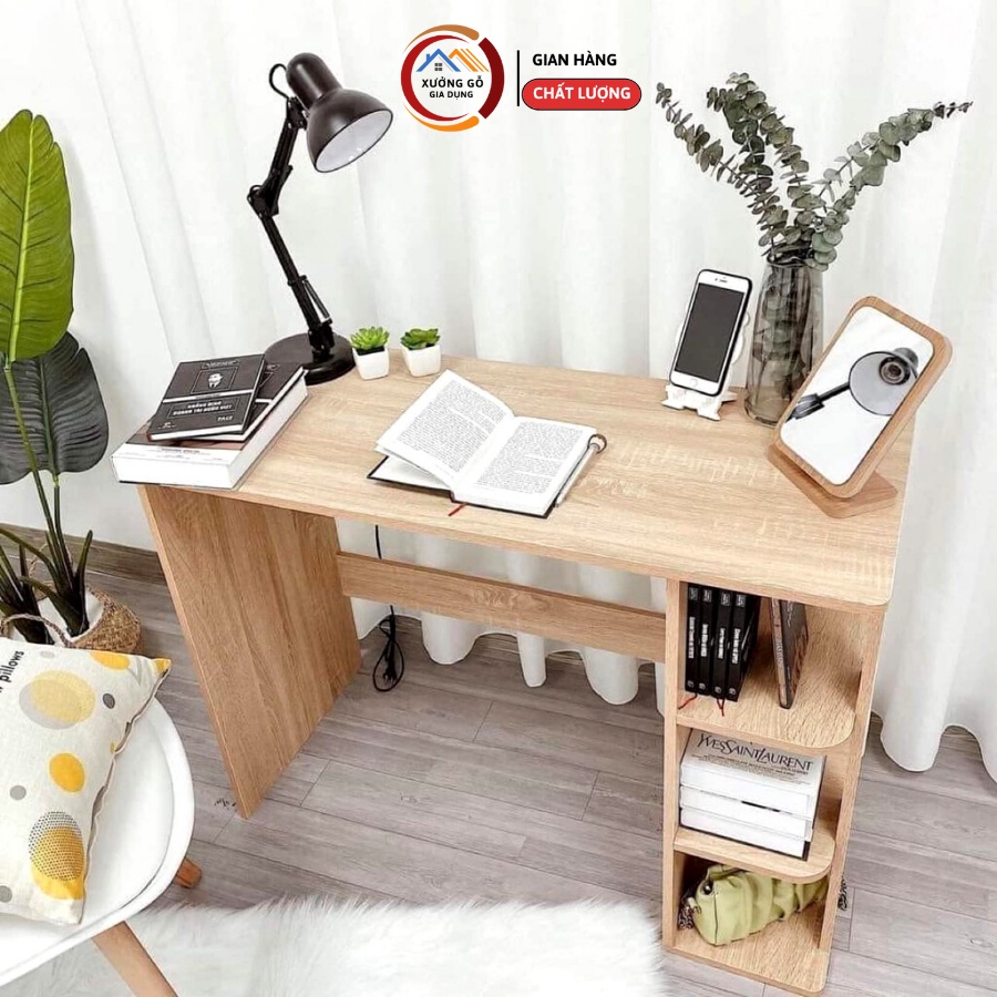 Bàn học và làm việc kết hợp kệ sách đa năng tiện ích