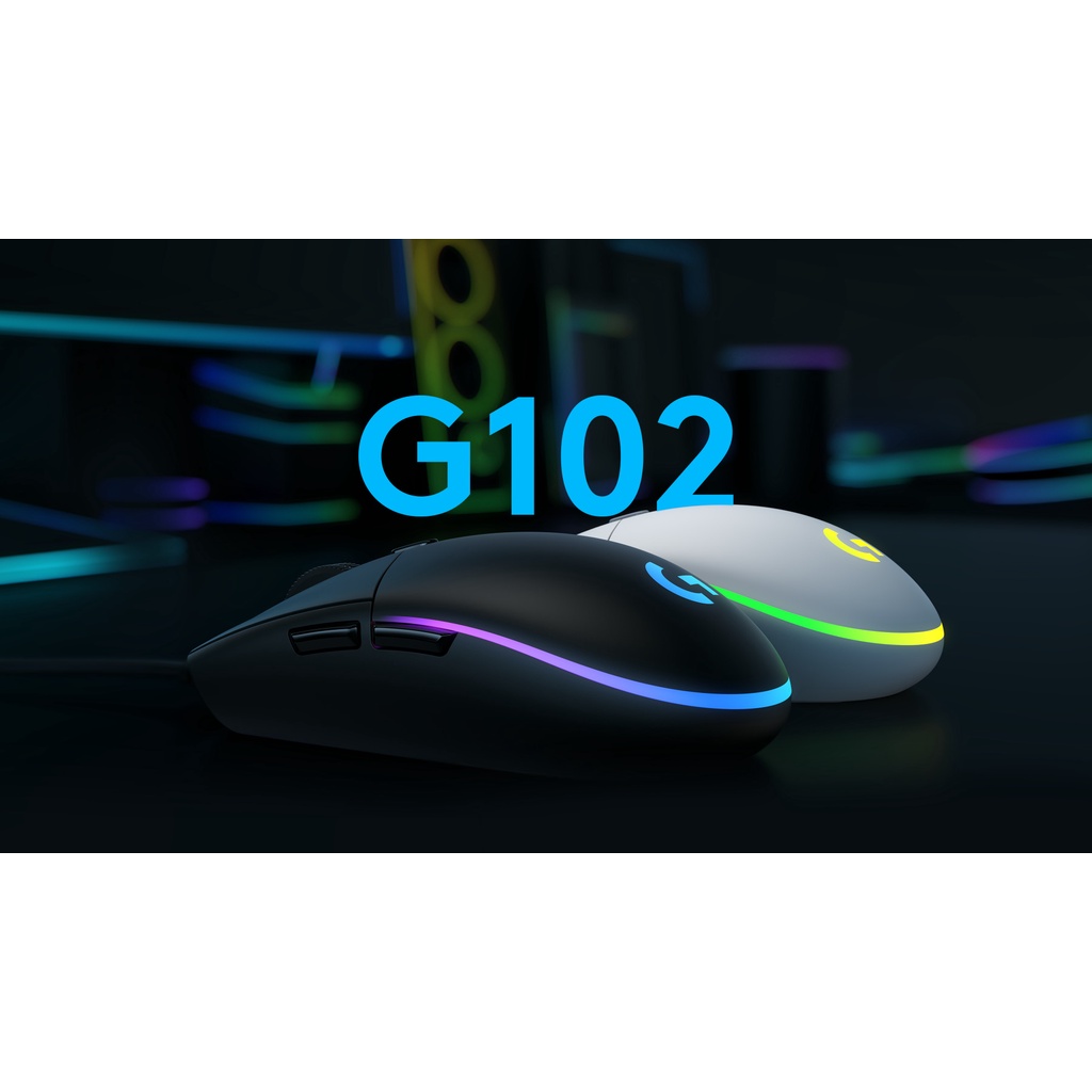 Chuột gaming Logitech G102 Gen 2 Lightsync Black/White  - BH 24 tháng