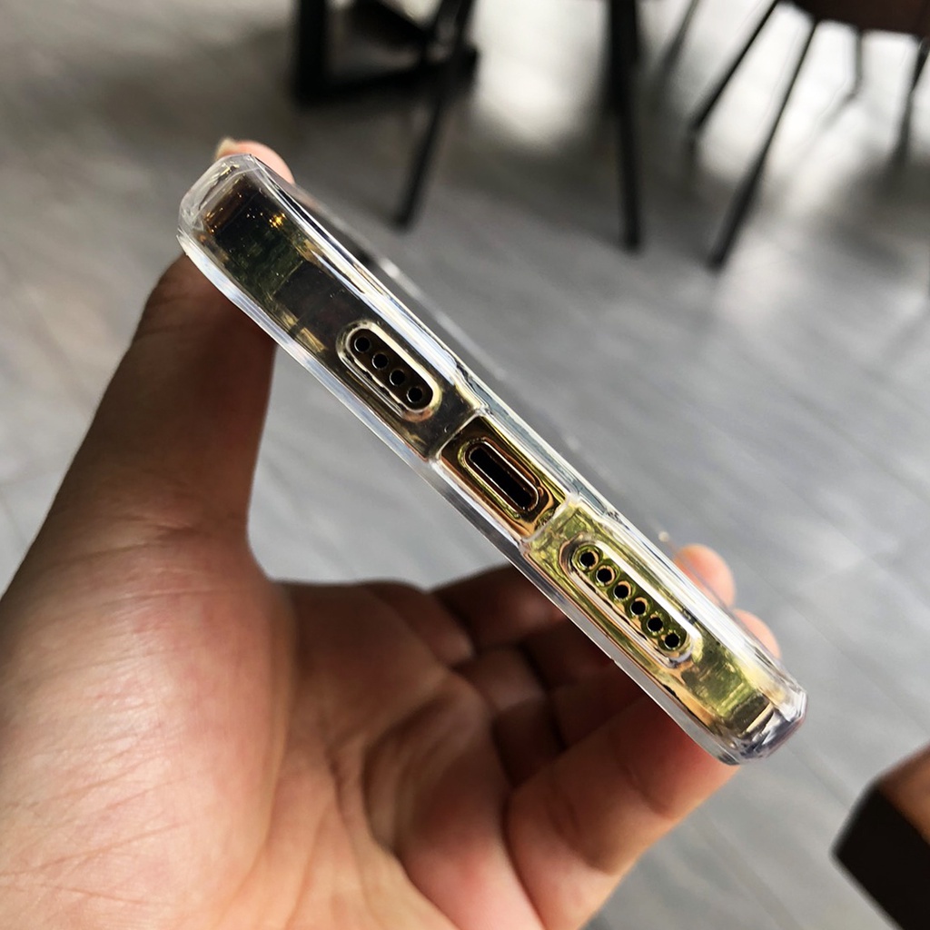 Ốp lưng trong suốt dành cho iPhone 13 Pro max 12 Pro max 11 Pro max cao cấp hạn chế ố vàng tối đa, viền cứng chắc chắn