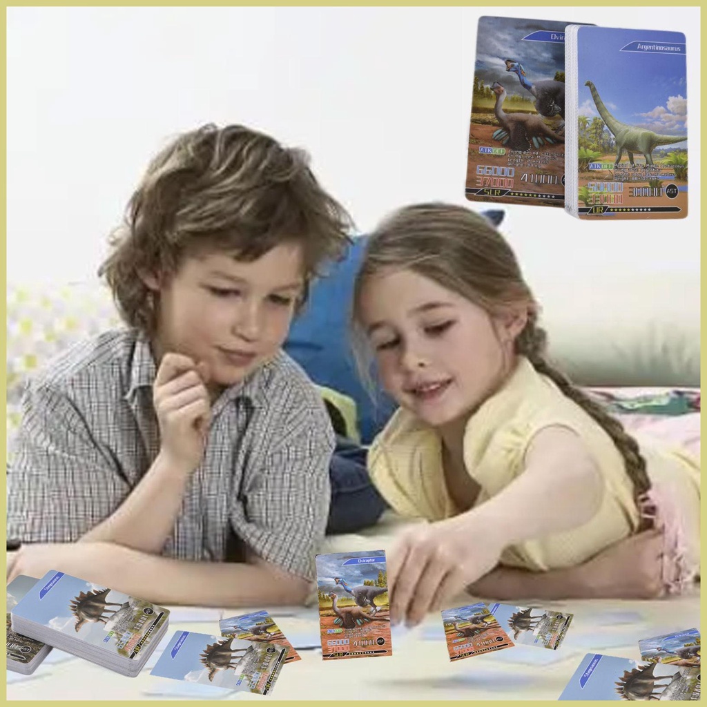 Bộ 55 Thẻ Chơi Game Hình Khủng Long Độc Đáo