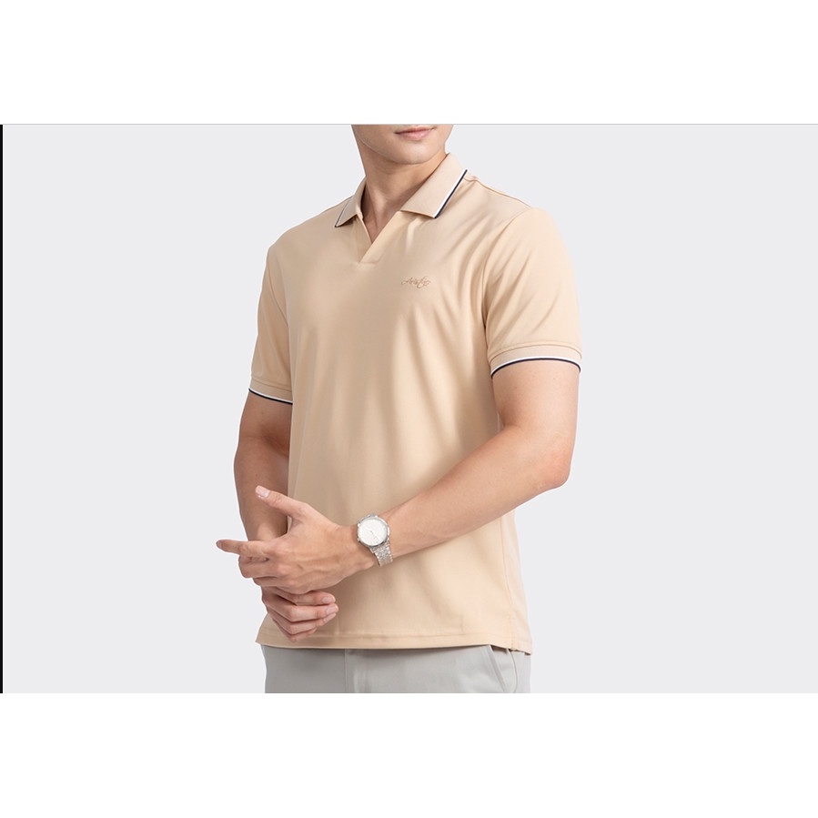 Áo polo Aristino APS178S2 dáng Regular fit, vải Polyester cao cấp, mềm nhẹ, bóng mịn