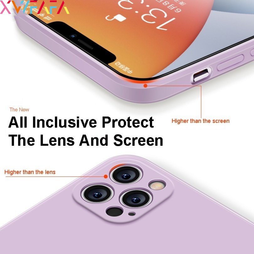 For Redmi K60 K60Pro K50 K50Pro K50Ultra K40 K40Pro K30 K30Pro Phone Cases Square Liquid Silicone Phone Full Lens Protector Case Casing Cover