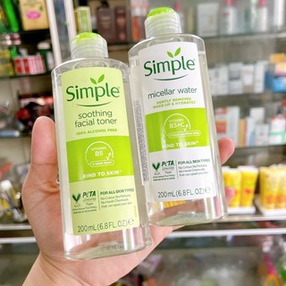 [BỘ 3 SIMPLE] Nước Tẩy Trang, Sữa Rửa Mặt, Toner Simple