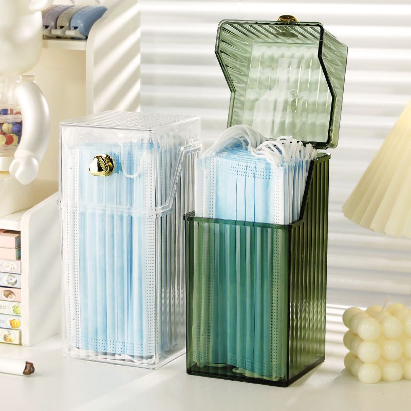 Hộp Đựng Khẩu Trang Chống Bụi Chống Oxy Hóa Kích Thước Lớn Để Bàn