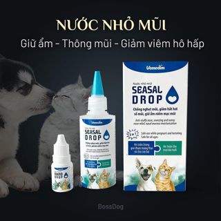 SEASAL DROP - Nước vệ sinh nhỏ mũi hô hấp, chảy nước mũi chó mèo - Vemedim