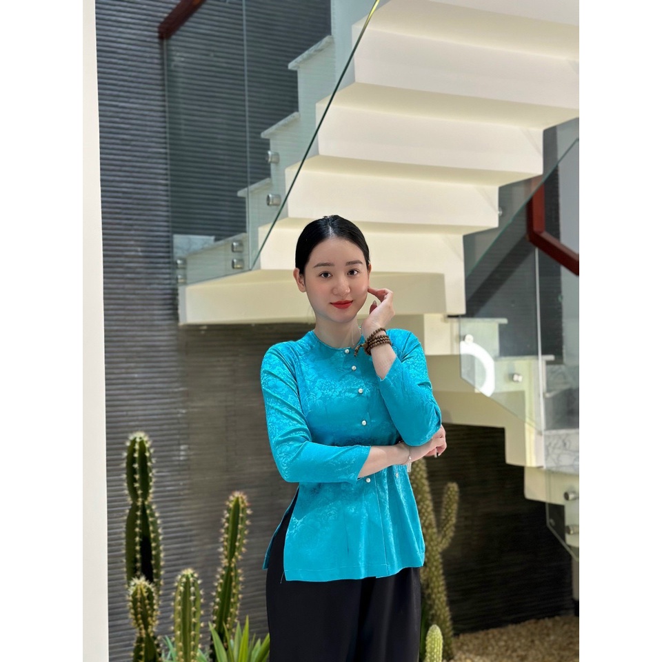 BÀ BA ĐI CHÙA BỘ ĐỒ LAM NỮ ĐỒ THỜI TRANG NỮ