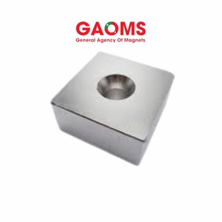 Nam châm khối siêu cường có lỗ 35x35x15mm GAOMS, lực hút cực mạnh