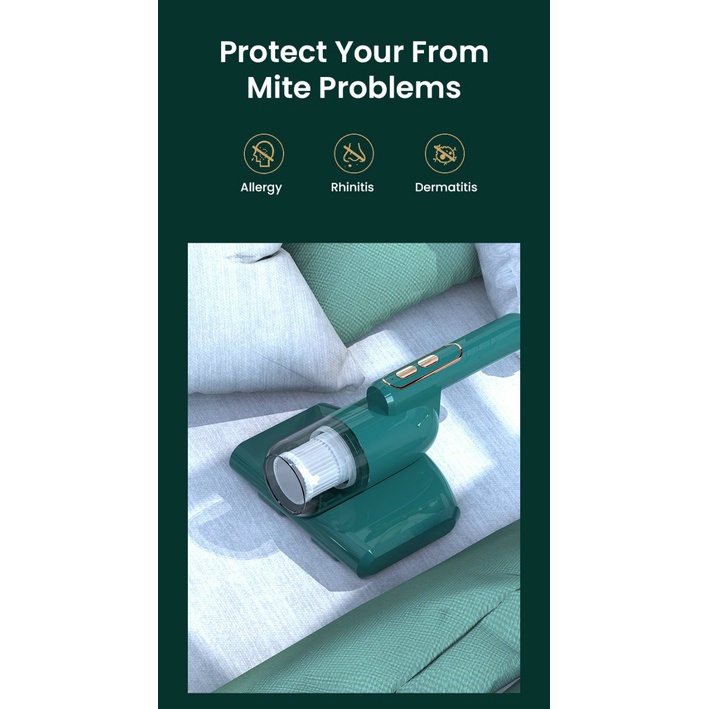 Máy Hút Bụi Chăn Ga Giường, Nệm, Sofa. Máy Hút Bụi Diệt Khuẩn Tia Uv Cầm Tay Không Dây