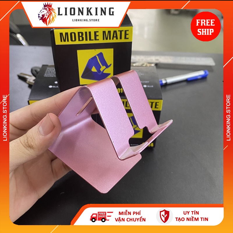 Giá Đỡ Điện Thoại, Máy Tính Bảng Bằng Nhôm Đặc Có Khe Luồn Sạc