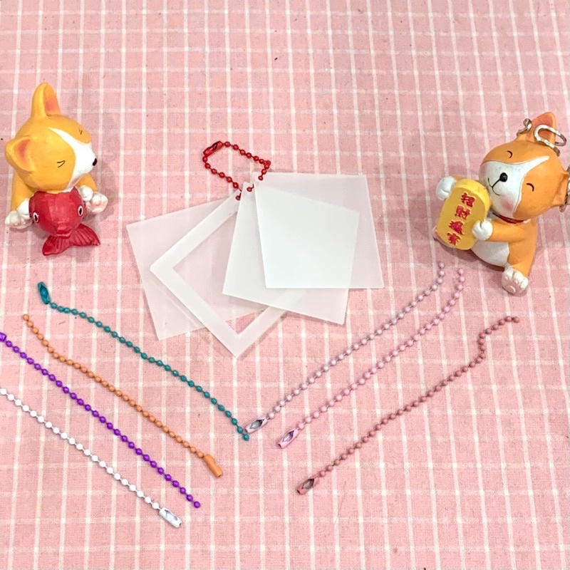 Sẵn khung tranh cát chảy keyring 5x5cm vuông, trái tim, tròn kèm dây đeo siêu cute lót ly cát chảy mini