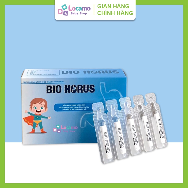 Men vi sinh cho trẻ sơ sinh Bio Horus Bổ sung lợi khuẩn đường ruột Hỗ trợ giảm rối loạn tiêu hóa Hộp 20 ống