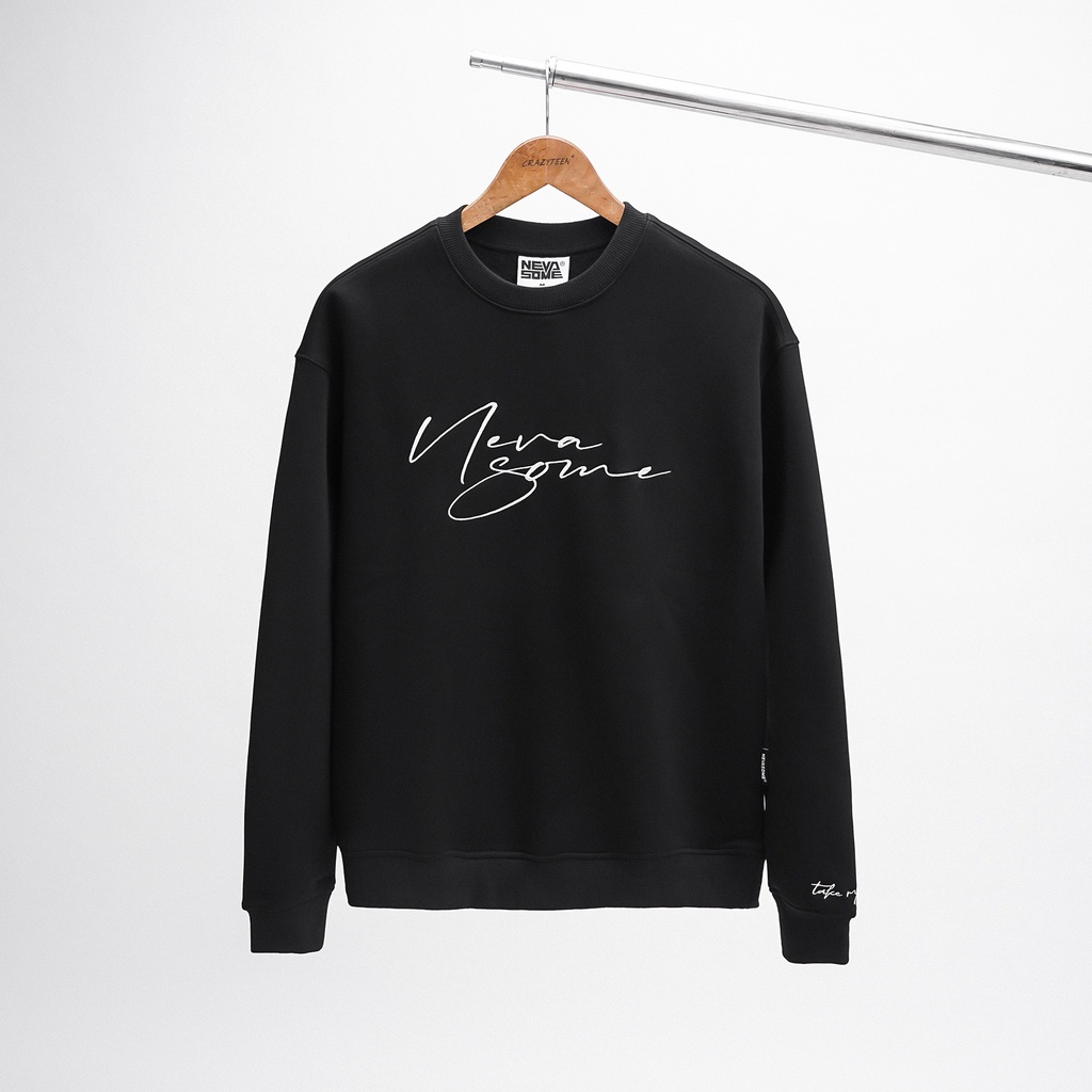 Quần Suông Nỉ Bông local brand NEVASOME Take My Hand Đen Cotton Nỉ Bông Form Rộng Nam Nữ Unisex Oversize