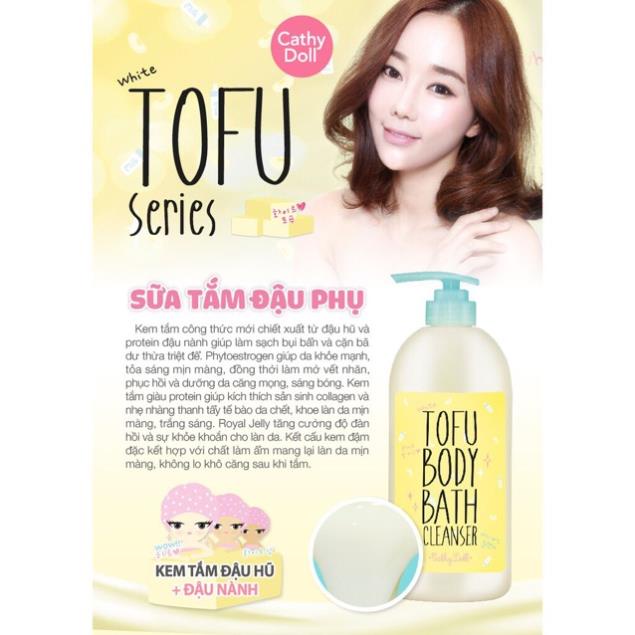 Sữa tắm đậu phụ Cathy doll White Tofu Body Bath Cleanser 750ml