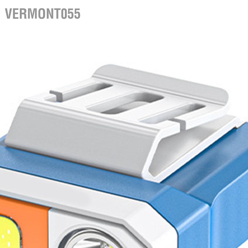 Vermont055 TD 1139 Đèn pha cảm ứng Ánh sáng mạnh pin kẹp mũ siêu cho cắm trại câu cá