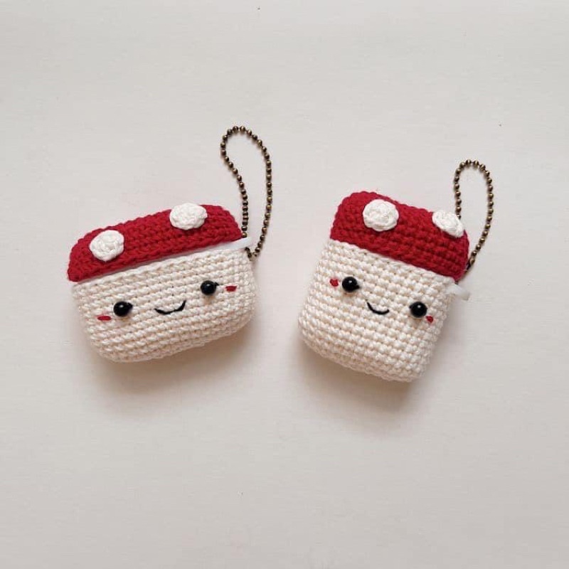 Túi đựng tai nghe len móc, case AirPod crochet