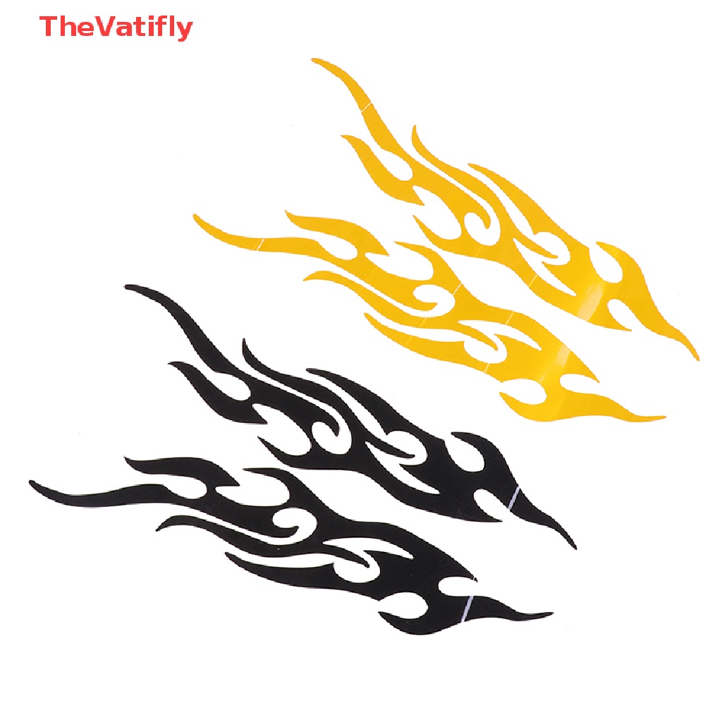 Bộ 2 Miếng Dán Phản Quang 40cm Họa Tiết Ngọn Lửa Cho Xe Hơi