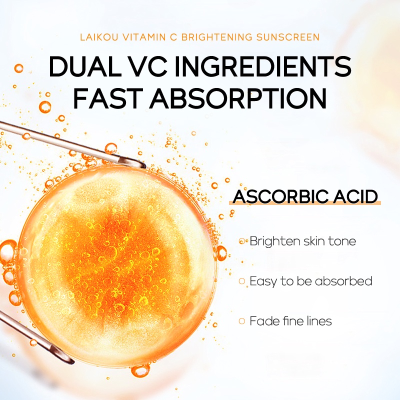 Kem Chống Nắng LAIKOU Vitamin C Làm Sáng Da SPF50 PA + + + 50g