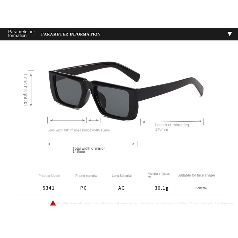 Kính Mát Gọng Vuông Nhỏ Phong Cách Thể Thao Âu Mỹ Thời Trang Cho Nam Và Nữ Y2K