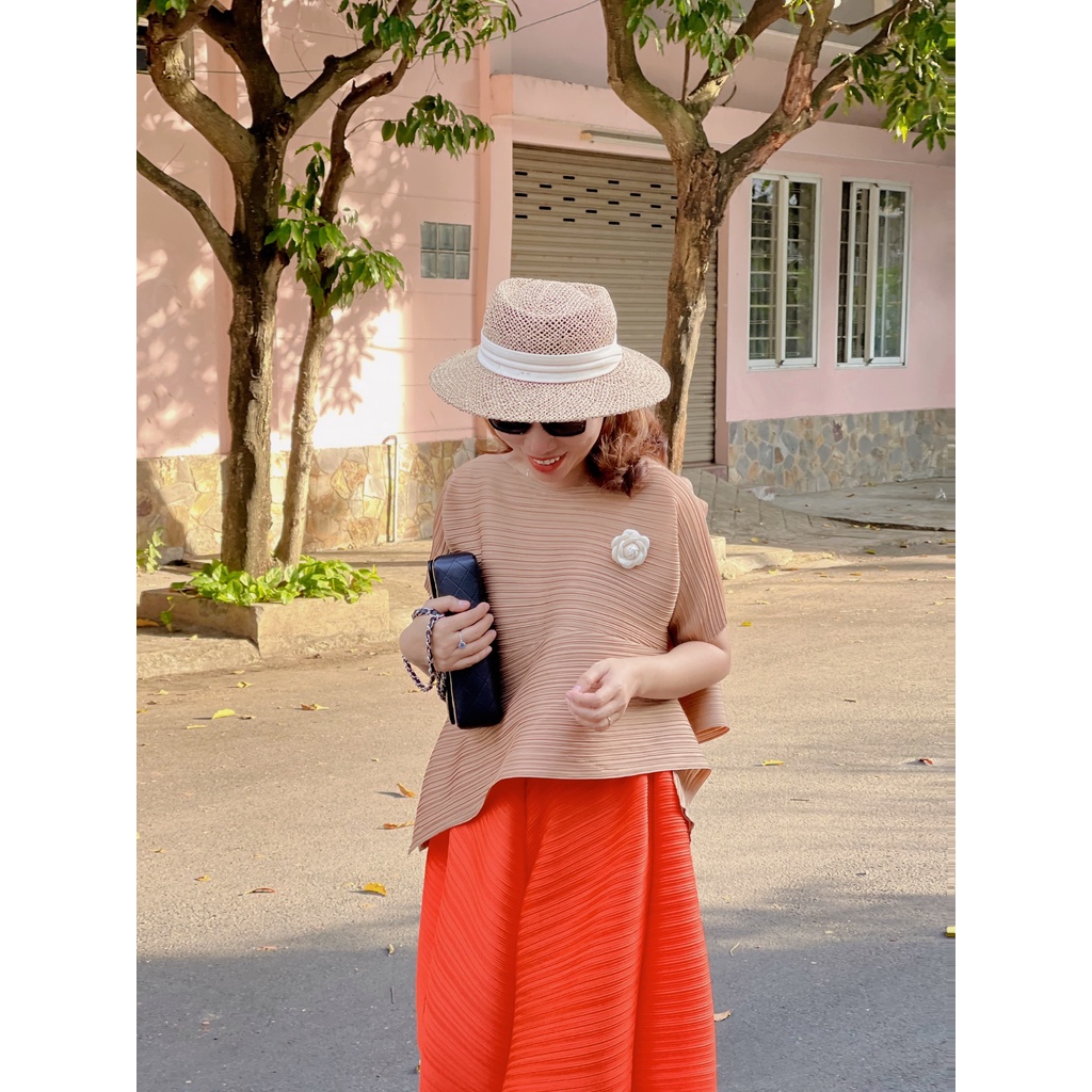 Quần short váy ống rộng, chất liệu lò xo - Quần đùi ngang gối freesize 90kg