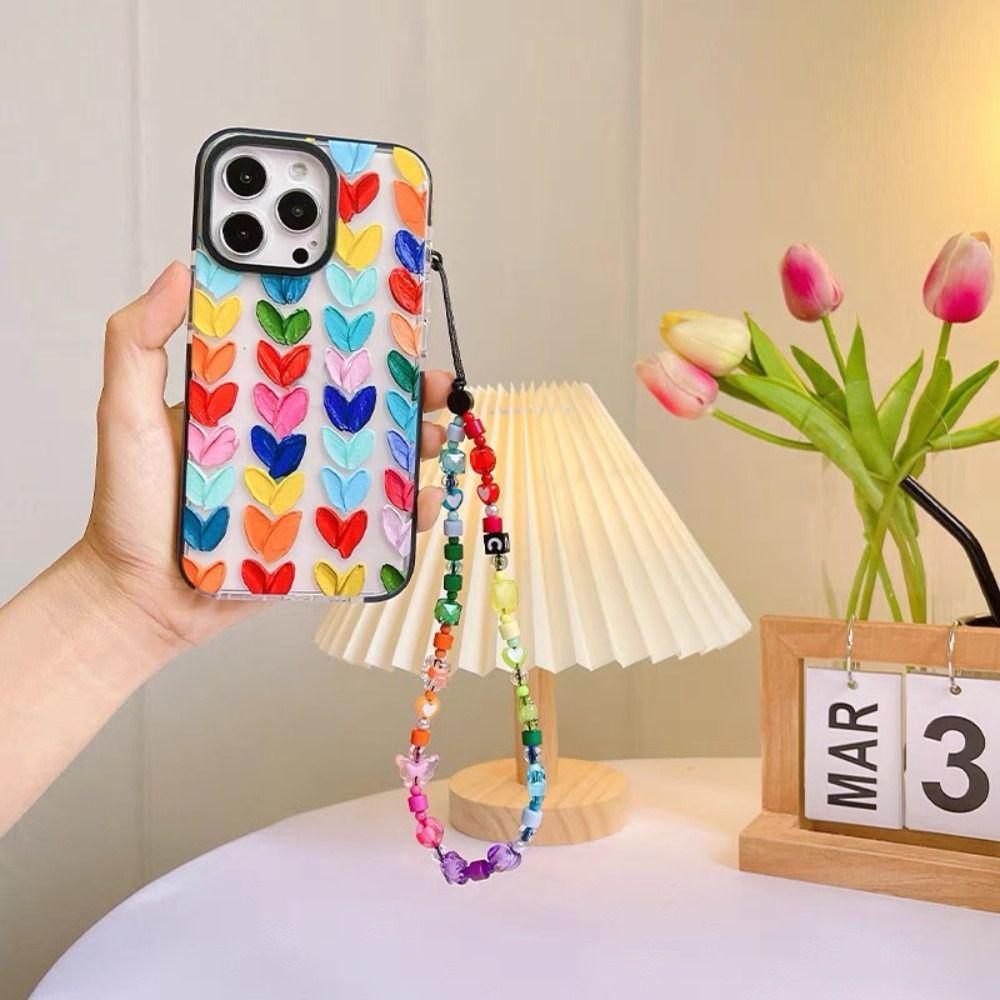 Chuỗi Hạt Đeo Tay Thời Trang Dành Cho Nữ|Dây Đeo Điện Thoại Chống Thất Lạc Hình Hoa Lãng Mạn