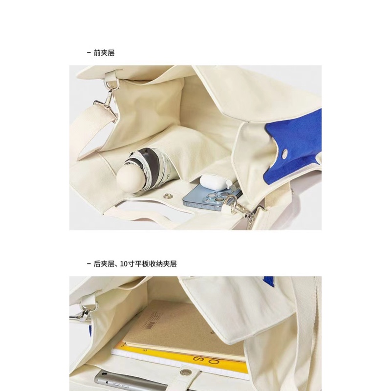 💗100% hàng sẵn sàng💗Túi xách nữ Túi Xách Vải canvas Phong Cách Nhật Bản Thời Trang Cho Nữ Túi Tot Túi học sinh nghiêng