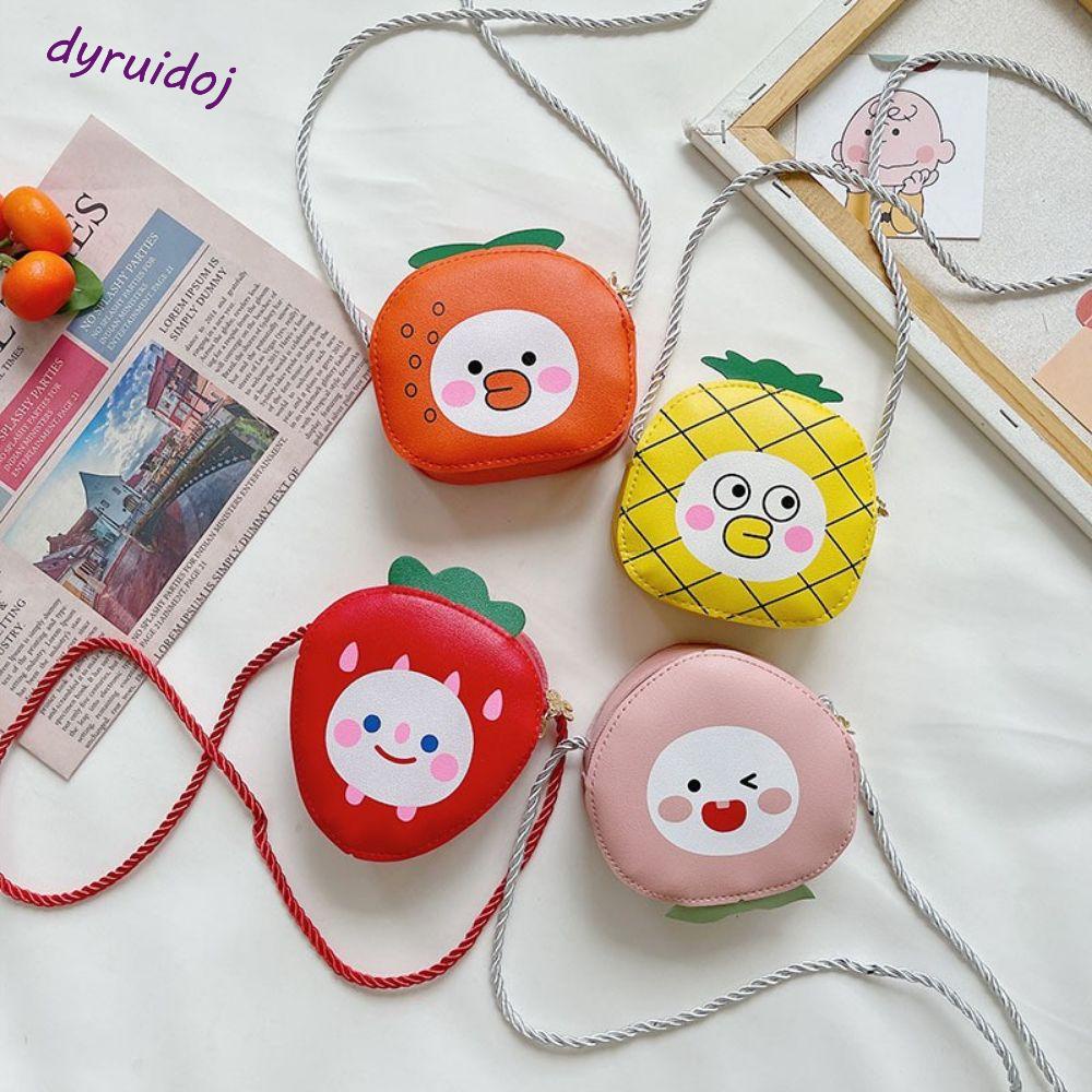 Túi Đeo Chéo Vai DYRUIDOJ1 Họa Tiết Trái Cây Hoạt Hình Dễ Thương