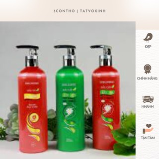Dầu gội/ xả dược liệu thái dương 3 hương hoa 600ml, hương lá