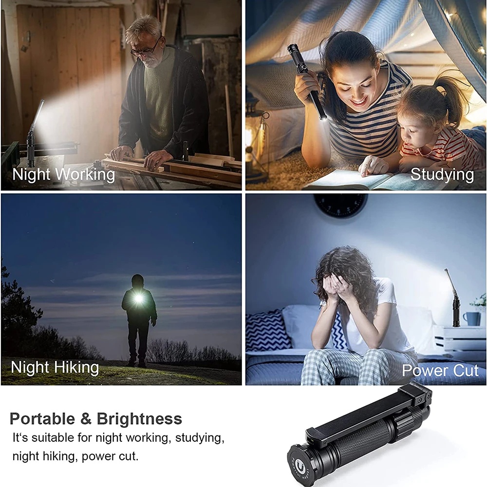 Đèn Pin Cầm Tay Đèn pin siêu sáng COB LED Đèn Làm Việc 360° Đèn pha Đèn pin sạc
