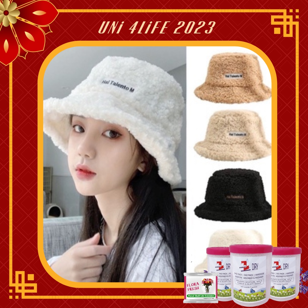 Mũ bucket lông cừu nhiều màu