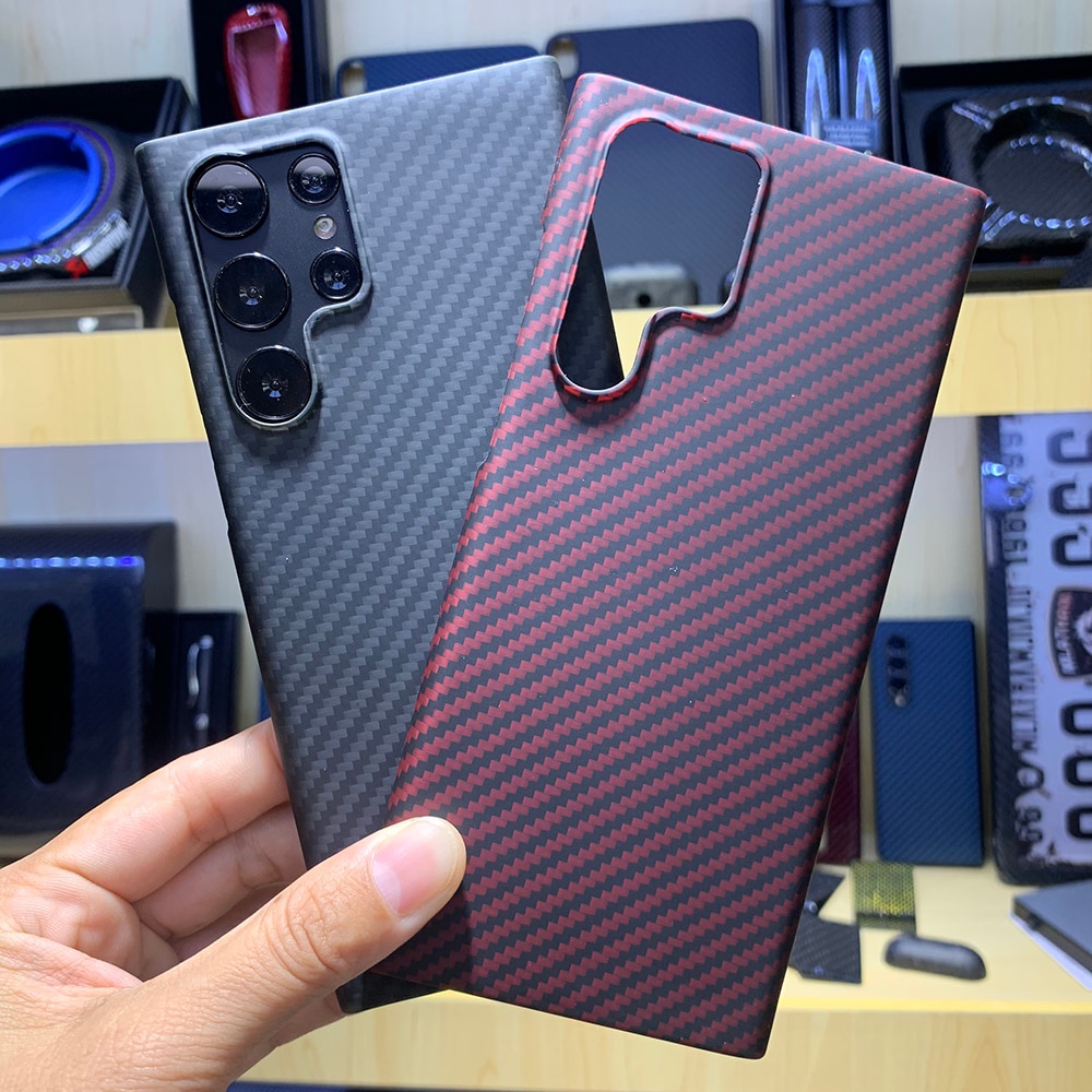 Ốp Điện Thoại Sợi Carbon Chống Rơi Cho Samsung Galaxy S22 Ultra S22