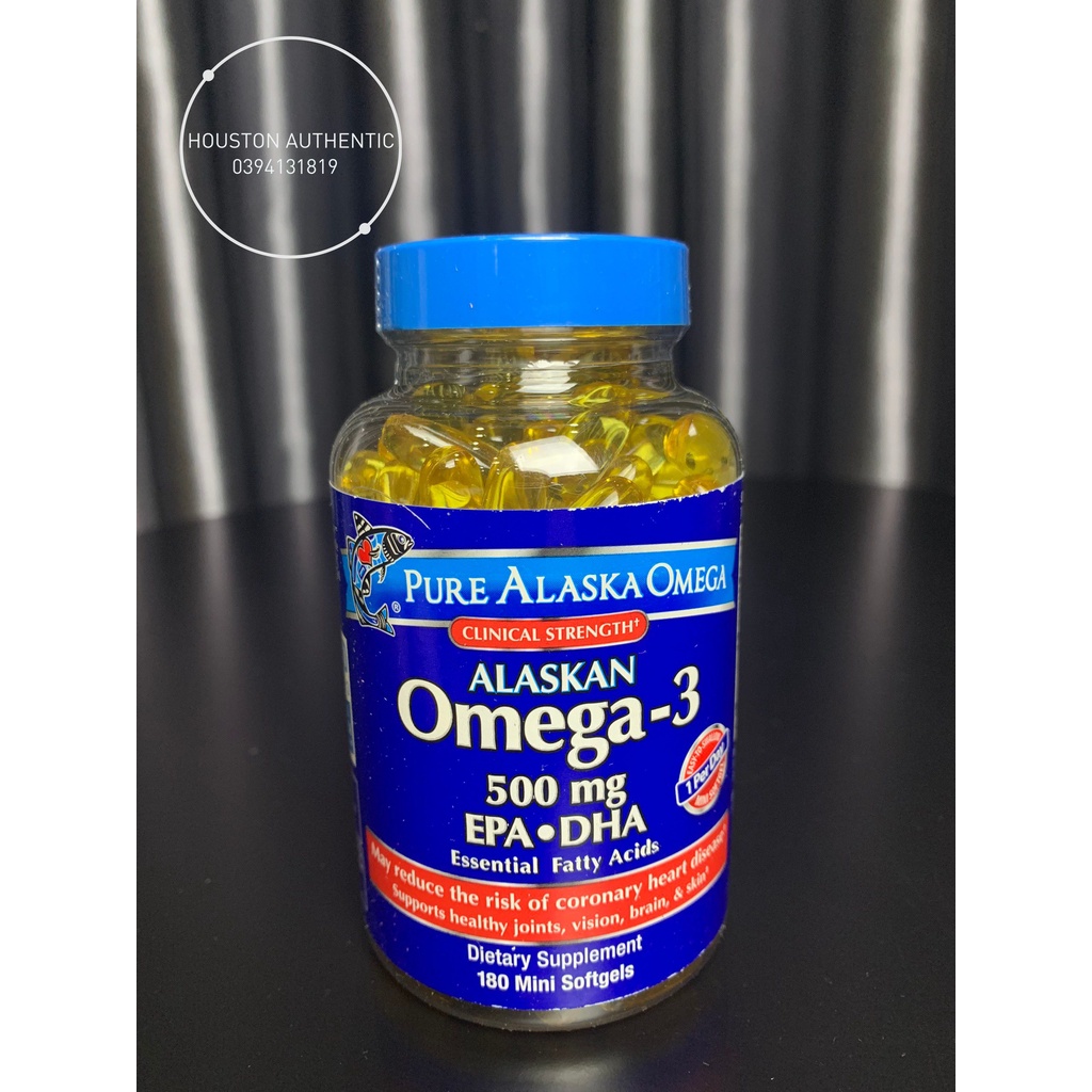 [ ĐỦ BILL STORE + AIR] Dầu cá omega 3 WILD ALASKAN SALMON OIL 500mg omega 3 180 viên _ Live mua hàng tại Mỹ