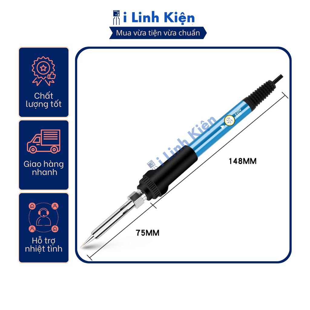 Mỏ hàn thiếc TQ936 60W 220V điều chỉnh nhiệt chất lượng tốt.