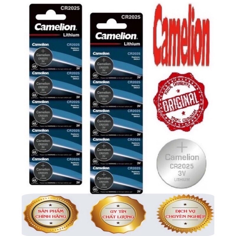 Pin 3V Lithium Camelion CR2016 - CR2025 - CR2032 chính hãng